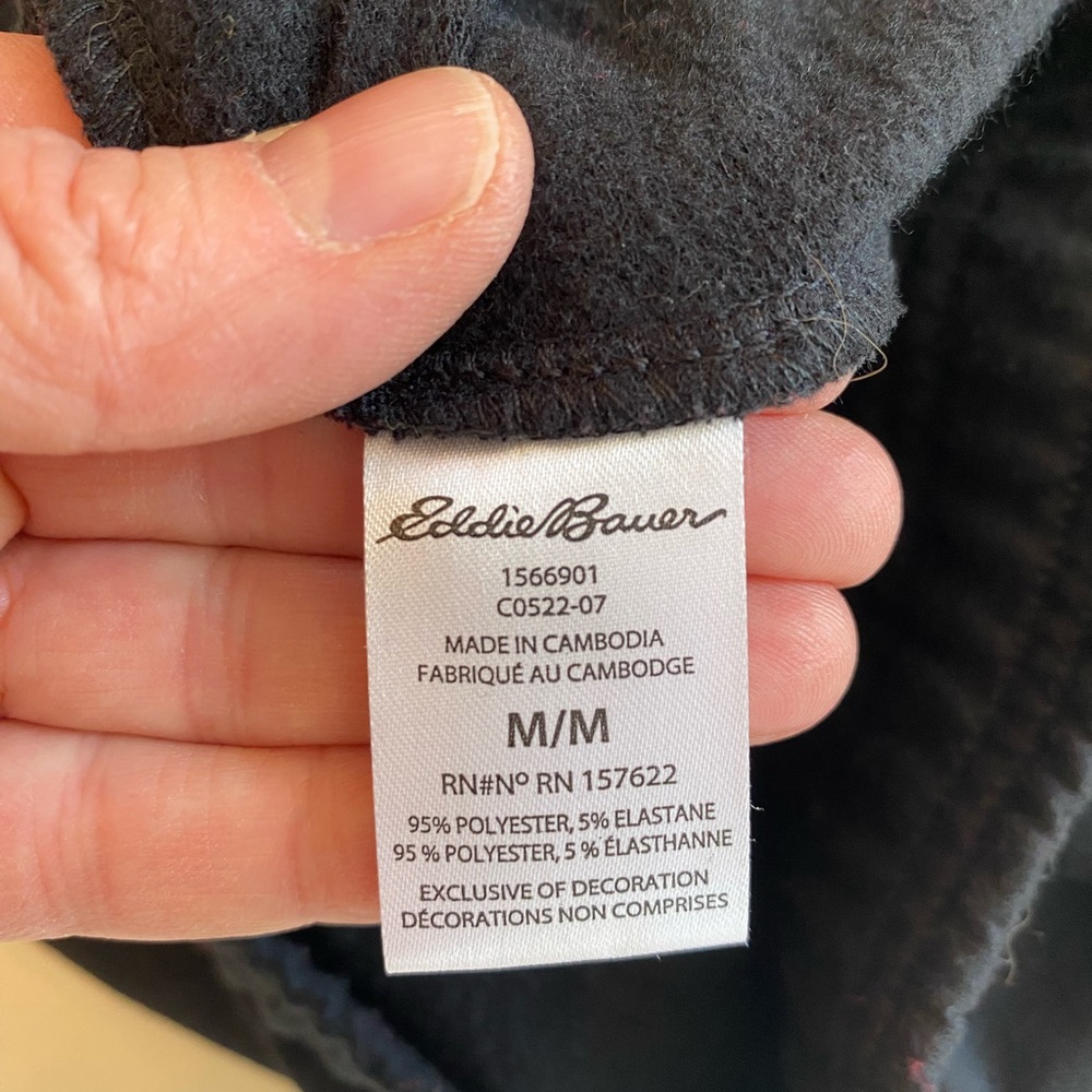 Eddie Bauer Womens Black Minimalist Athleisure Loungwear Cuffed Jogger MD - Picture 4 of 7